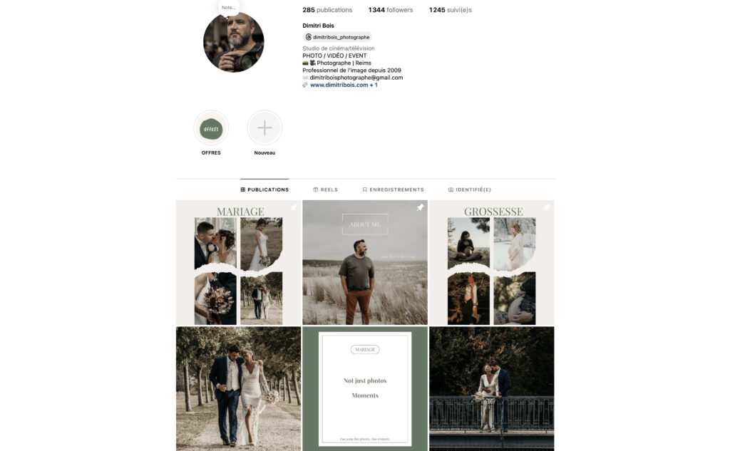 instagram Dimitri Bois Photographe Reims