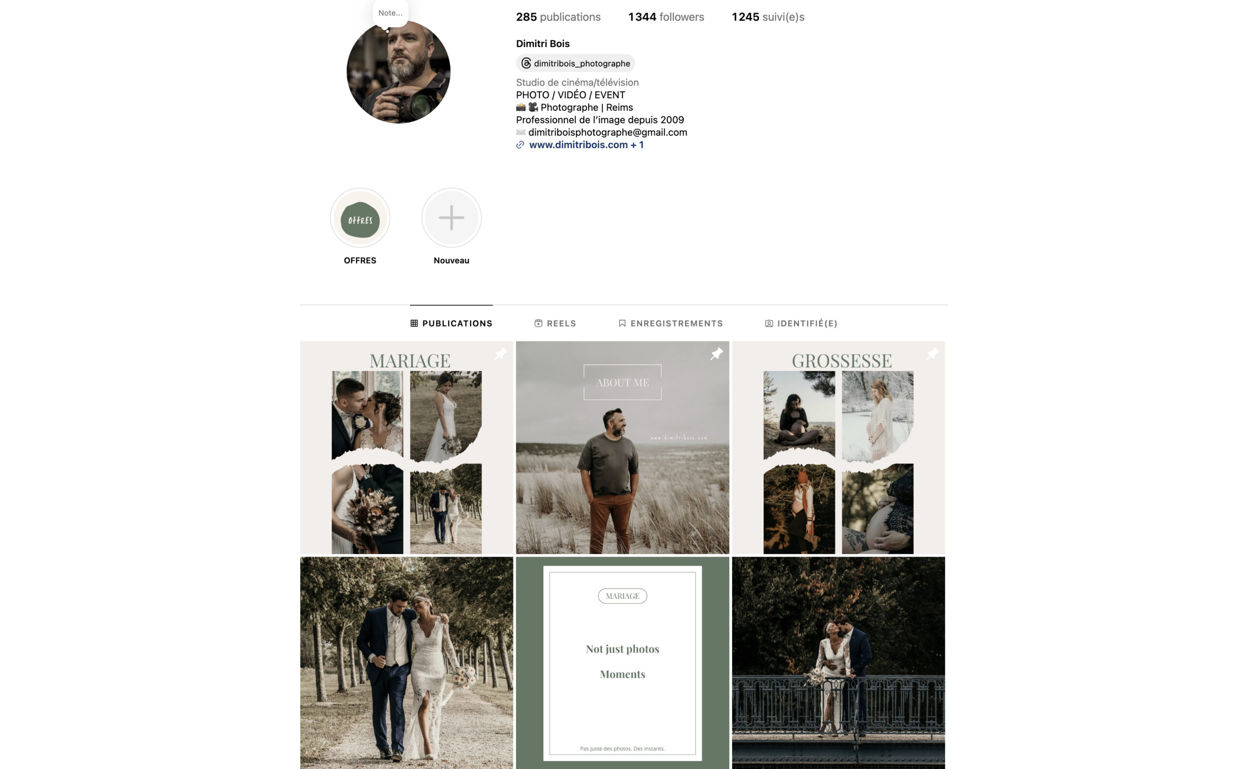instagram Dimitri Bois Photographe Reims
